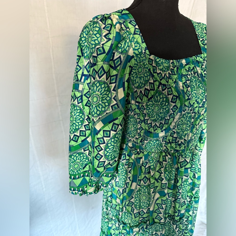 Me 2. Amazing geometric pattern. Maxi dress. Size M - Picture 4 of 7